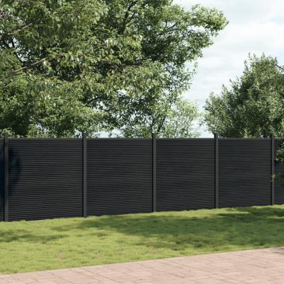 Panou pentru gard, gri, 1218x186 cm, WPC GartenMobel Dekor