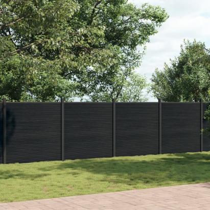 Panou pentru gard, gri, 1564x186 cm, WPC GartenMobel Dekor