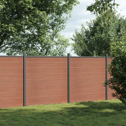 Panouri pentru gard, maro, 353x186 cm, WPC GartenMobel Dekor