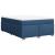 Pat box spring cu saltea, albastru, 140x200 cm, textil GartenMobel Dekor