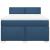 Pat box spring cu saltea, albastru, 140x200 cm, textil GartenMobel Dekor