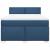 Pat box spring cu saltea, albastru, 140x200 cm, textil GartenMobel Dekor