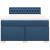 Pat box spring cu saltea, albastru, 140x200 cm, textil GartenMobel Dekor