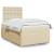 Pat box spring cu saltea, crem, 120x200 cm, textil GartenMobel Dekor