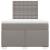 Pat box spring cu saltea, gri taupe, 120x200 cm, textil GartenMobel Dekor