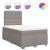 Pat box spring cu saltea, gri taupe, 120x200 cm, textil GartenMobel Dekor
