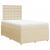 Pat box spring cu saltea, crem, 120x200 cm, textil GartenMobel Dekor