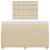 Pat box spring cu saltea, crem, 120x200 cm, textil GartenMobel Dekor