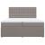 Pat box spring cu saltea, gri taupe, 200x200 cm, textil GartenMobel Dekor