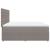 Pat box spring cu saltea, gri taupe, 200x200 cm, textil GartenMobel Dekor