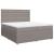 Pat box spring cu saltea, gri taupe, 200x200 cm, textil GartenMobel Dekor