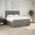 Pat box spring cu saltea, gri taupe, 200x200 cm, textil GartenMobel Dekor