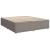 Pat box spring cu saltea, gri taupe, 200x200 cm, textil GartenMobel Dekor