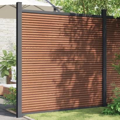 Panouri de gard, maro, 180x186 cm, WPC GartenMobel Dekor