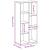 Bibliotecă, lemn vechi, 50x25x105 cm, lemn prelucrat GartenMobel Dekor