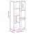 Bibliotecă, stejar artizanal, 50x25x105 cm, lemn prelucrat GartenMobel Dekor