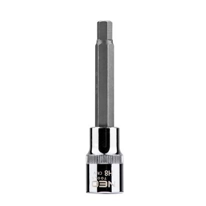 Tubulara cu Bit profil hexagonal lung 1/2", H8 X 100 mm NEO TOOLS 08-783 HardWork ToolsRange