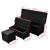 Set banchetă depozitare, piele eco, taburet pt. picioare, negru, 3 buc GartenMobel Dekor
