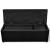 Set banchetă depozitare, piele eco, taburet pt. picioare, negru, 3 buc GartenMobel Dekor