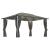 Pavilion cu perdele&șiruri lumini LED gri taupe 4x3m aluminiu GartenMobel Dekor