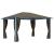 Pavilion cu perdele&șiruri lumini LED gri taupe 4x3m aluminiu GartenMobel Dekor