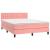 Pat box spring cu saltea, roz, 140x190 cm, catifea GartenMobel Dekor