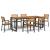 Set mobilier de grădină, 7 piese, lemn masiv de acacia și metal GartenMobel Dekor