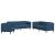 Set canapele, 3 piese, albastru, material textil GartenMobel Dekor