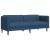 Set canapele, 3 piese, albastru, material textil GartenMobel Dekor