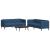 Set canapele, 2 piese, albastru, material textil GartenMobel Dekor