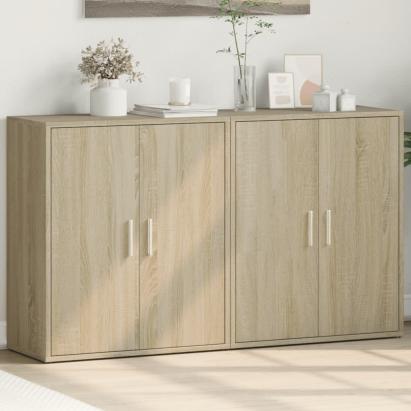Dulapuri, 2 buc., stejar sonoma, 60x31x70 cm, lemn prelucrat GartenMobel Dekor