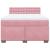 Pat box spring cu saltea, roz, 140x190 cm, catifea GartenMobel Dekor