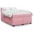 Pat box spring cu saltea, roz, 140x190 cm, catifea GartenMobel Dekor