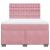 Pat box spring cu saltea, roz, 140x200 cm, catifea GartenMobel Dekor