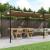 Pergola cu acoperiș retractabil, gri taupe, 589x292x230 cm GartenMobel Dekor