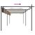 Pergola cu acoperiș retractabil, gri taupe, 589x292x230 cm GartenMobel Dekor