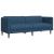 Canapea cu 3 locuri, albastru, material textil GartenMobel Dekor