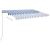 Copertină retractabilă manual cu LED albastru și alb 300x250 cm GartenMobel Dekor