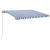 Copertină retractabilă manual cu LED albastru și alb 300x250 cm GartenMobel Dekor