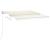 Copertină retractabilă manual cu LED, crem, 300x250 cm GartenMobel Dekor