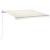 Copertină retractabilă manual cu LED, crem, 300x250 cm GartenMobel Dekor