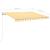 Copertină retractabilă manual cu LED, galben și alb, 300x250 cm GartenMobel Dekor