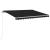 Copertină retractabilă manual cu LED, antracit, 300x250 cm GartenMobel Dekor