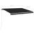 Copertină retractabilă manual cu LED, antracit, 300x250 cm GartenMobel Dekor