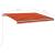 Copertină retractabilă manual LED, portocaliu & maro 300x250 cm GartenMobel Dekor