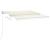 Copertină retractabilă manual cu LED, crem, 400x350 cm GartenMobel Dekor