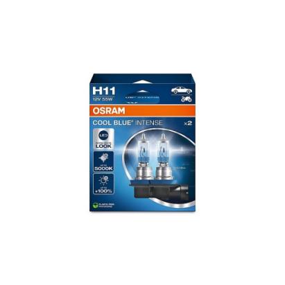 Set 2 becuri halogen H11 Osram Cool Blue Intense 12V 55W Cod: 387538 Automotive TrustedCars