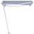 Copertină retractabilă manual cu LED albastru și alb 300x250 cm GartenMobel Dekor
