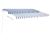 Copertină retractabilă manual cu LED albastru și alb 300x250 cm GartenMobel Dekor
