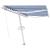 Copertină retractabilă manual cu LED albastru și alb 300x250 cm GartenMobel Dekor